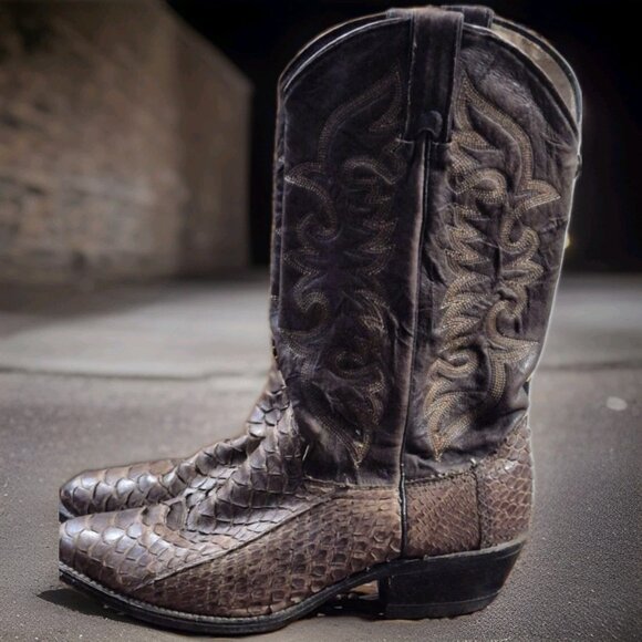 Abilene Men\'s Cowboy Vision Western Brown  MADE IN USA LEATHER Size 9 main image 5